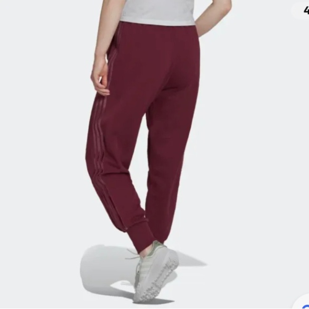 adidas Originals Women's Cuffed Pants With Velvet Stripes & Trefoil Rivet Size S